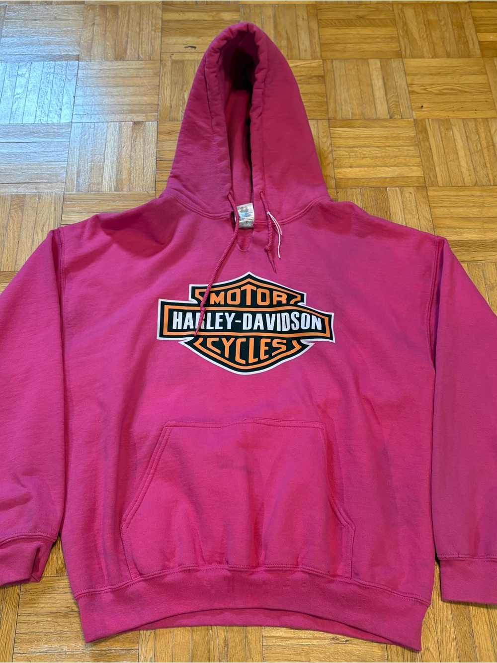 Y2K Harley Davidson Pink Logo Hoodie